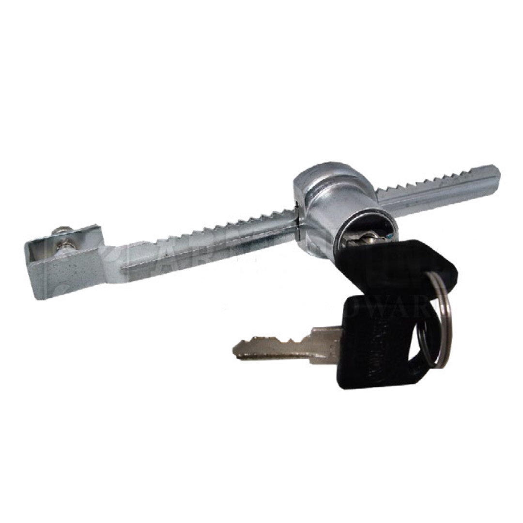Armstrong Armstrong Lock Glass Sliding Lock 470 Stainless Steel/Glass Security Lock Hardware